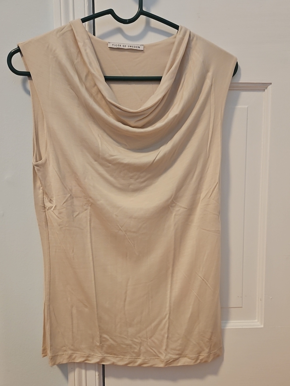 Tiger of Sweden Sleeveless Cowl Neck Top — Cream (Medium)